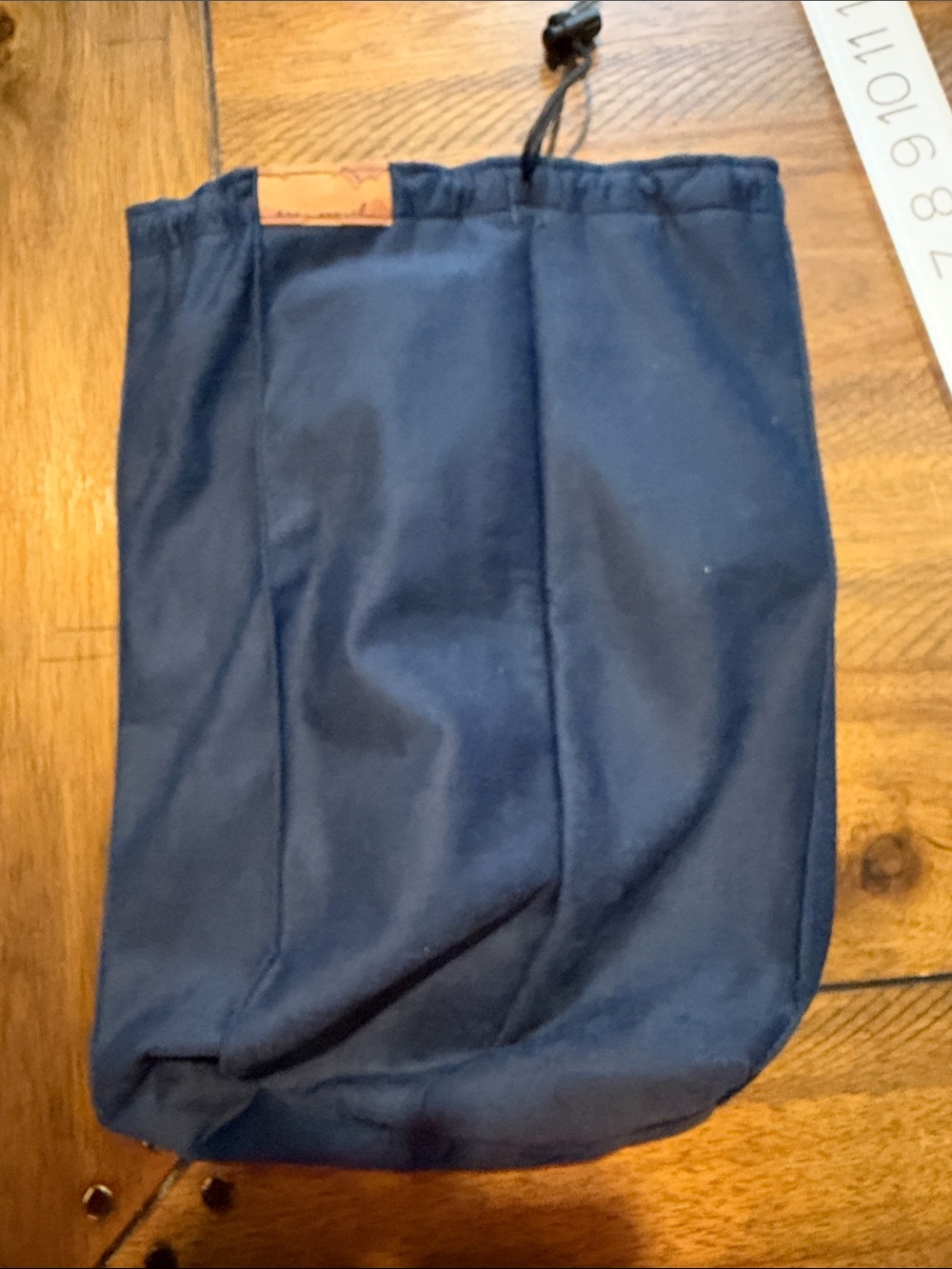Navy Drawstring Travel Pouch to hold your shoes